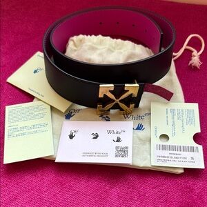 Off-White Black and Pink Belt